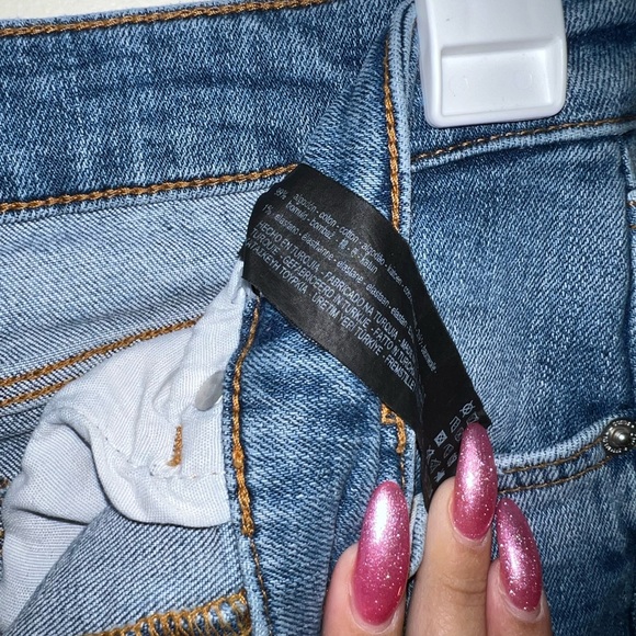 Zara Woman Denim Jeans Distressed Bottoms - Picture 7 of 8
